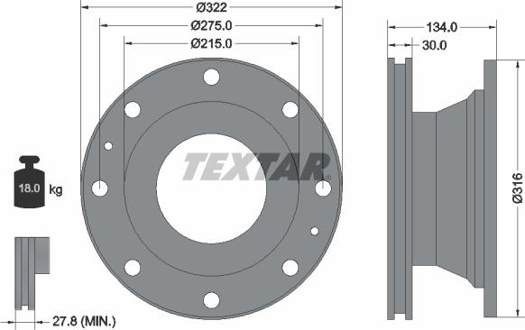 Textar 93084900 - Тормозной диск unicars.by