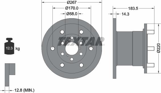 Textar 93084400 - Тормозной диск unicars.by