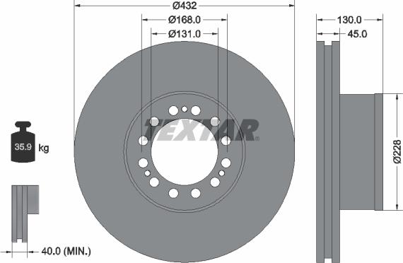 Textar 93087200 - Тормозной диск unicars.by