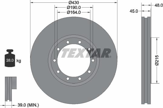 Textar 93193500 - Тормозной диск unicars.by