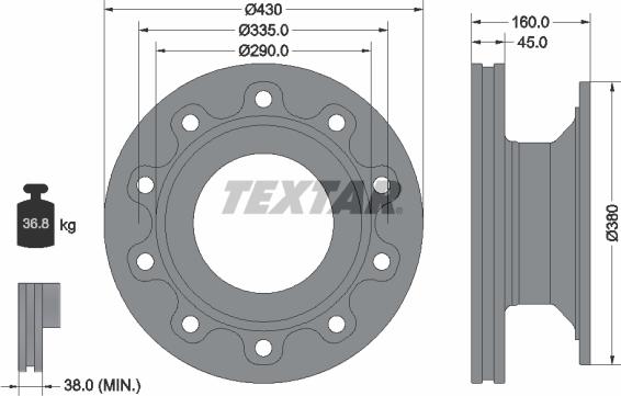 Textar 93193200 - Тормозной диск unicars.by