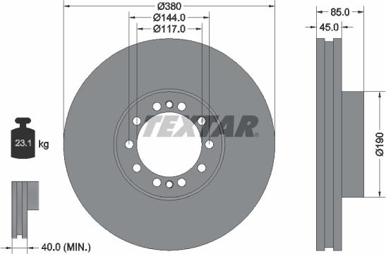 Textar 93192000 - Тормозной диск unicars.by