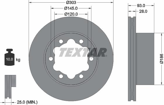 Textar 93143405 - Тормозной диск unicars.by