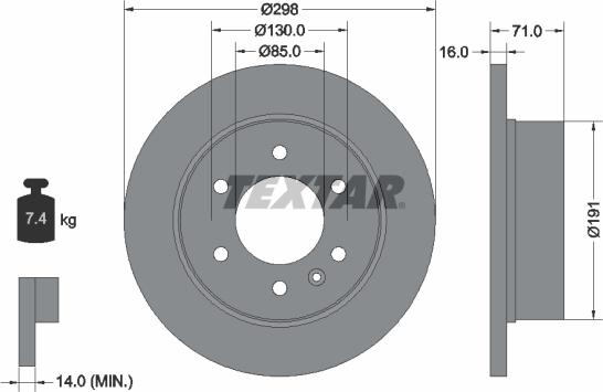 Textar 93143305 - Тормозной диск unicars.by