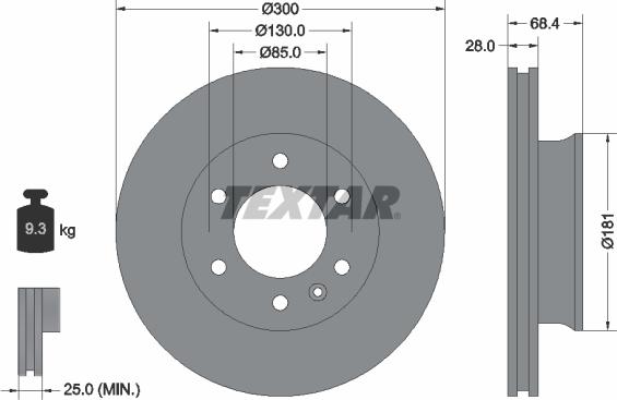 Textar 93143200 - Тормозной диск unicars.by