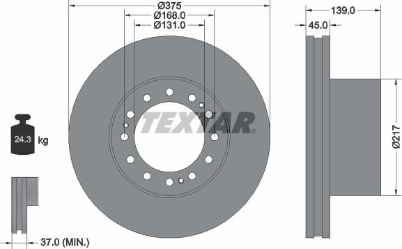 Textar 93105600 - Тормозной диск unicars.by