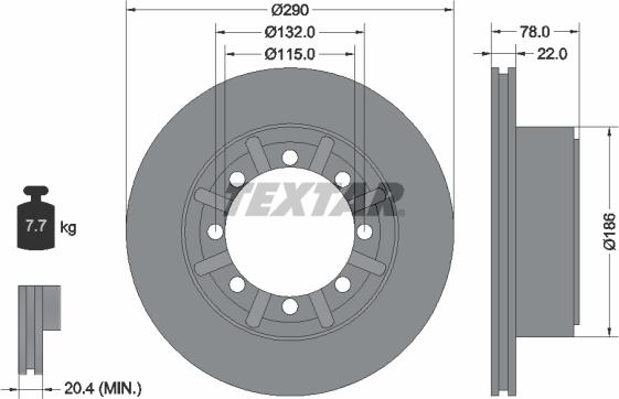 Textar 93117600 - Тормозной диск unicars.by