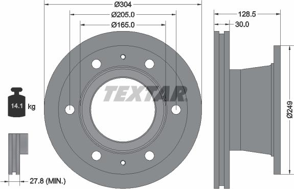 Textar 93188700 - Тормозной диск unicars.by