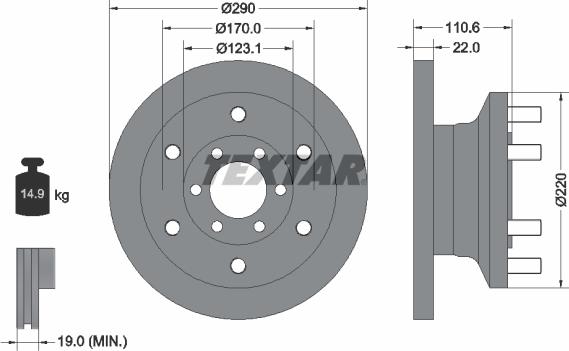 Textar 93175400 - Тормозной диск unicars.by