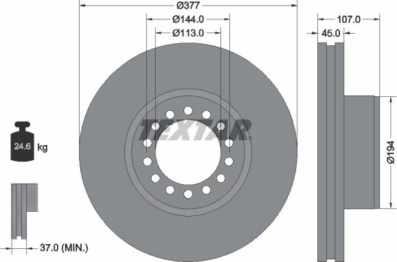 Textar 93175200 - Тормозной диск unicars.by