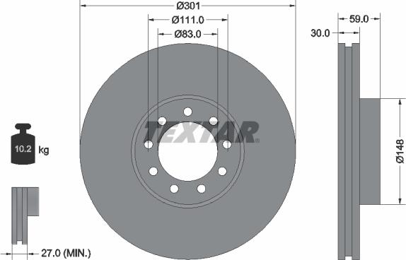 Textar 93177600 - Тормозной диск unicars.by