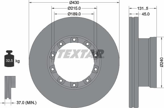 Textar 93308700 - Тормозной диск unicars.by