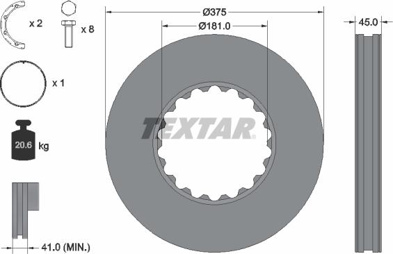 Textar 93322800 - Тормозной диск unicars.by