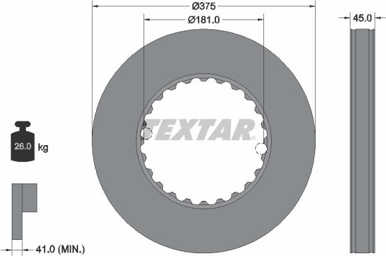 Textar 93291400 - Тормозной диск unicars.by