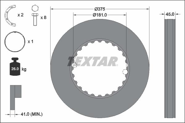 Textar 93291411 - Тормозной диск unicars.by