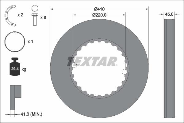 Textar 93291311 - Тормозной диск unicars.by