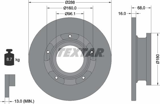 Textar 93260700 - Тормозной диск unicars.by