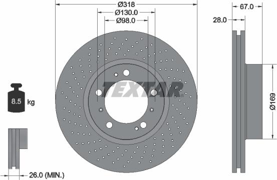 Textar 92099900 - Тормозной диск unicars.by