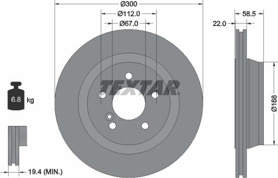 Textar 92099503 - Тормозной диск unicars.by