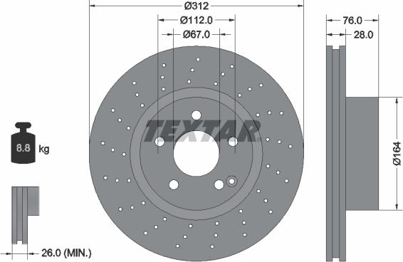 Textar 92099303 - Тормозной диск unicars.by