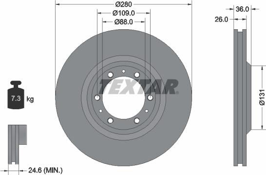 Textar 92091400 - Тормозной диск unicars.by