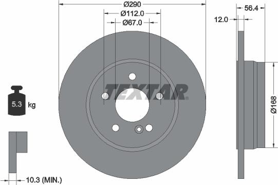 Textar 92091100 - Тормозной диск unicars.by