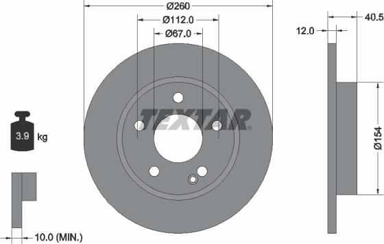 Textar 92091203 - Тормозной диск unicars.by