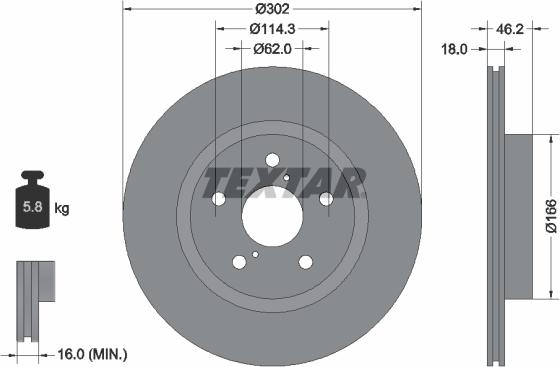 Textar 92093500 - Тормозной диск unicars.by