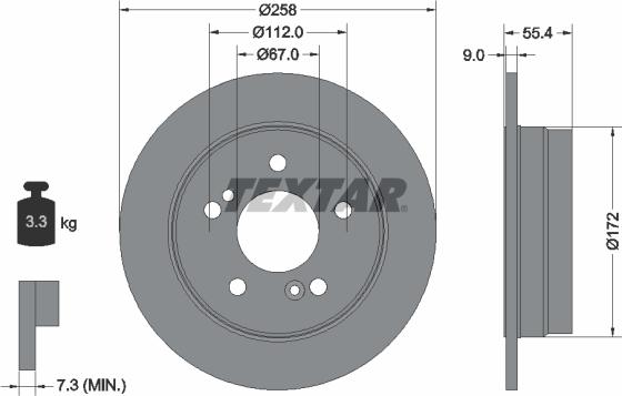 Textar 92059505 - Тормозной диск unicars.by