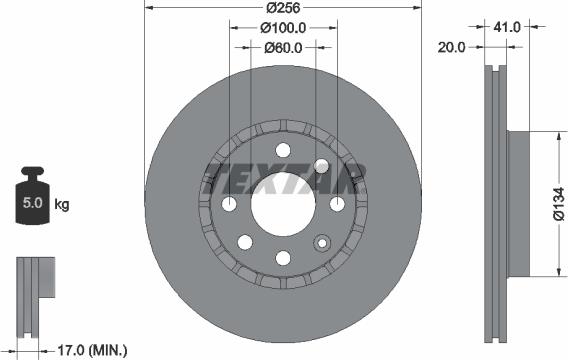 Textar 92056500 - Тормозной диск unicars.by