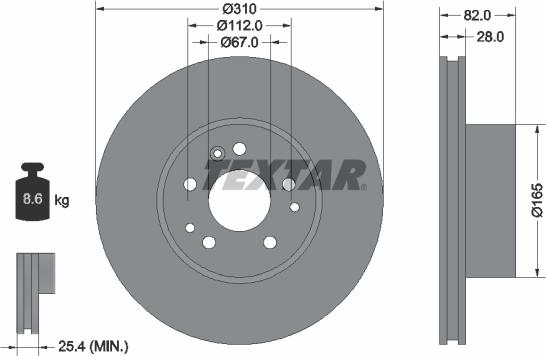 Textar 92056700 - Тормозной диск unicars.by