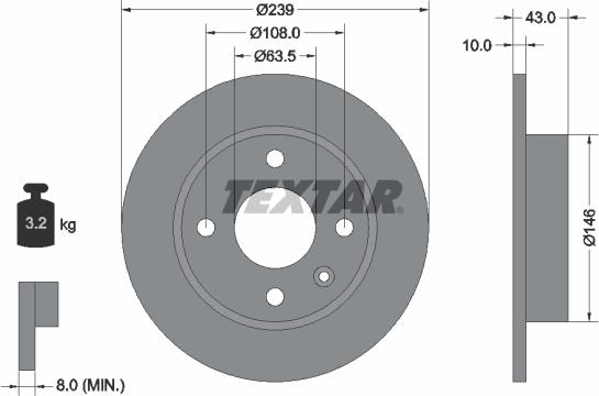 Textar 92050900 - Тормозной диск unicars.by