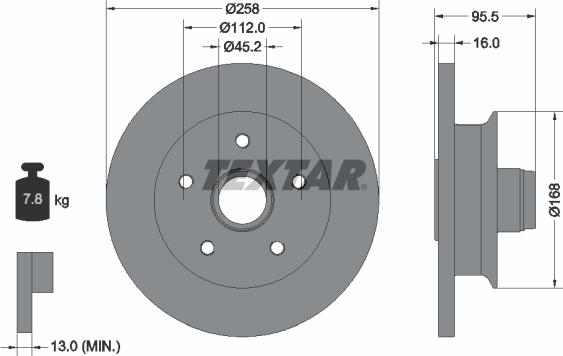 Textar 92053000 - Тормозной диск unicars.by