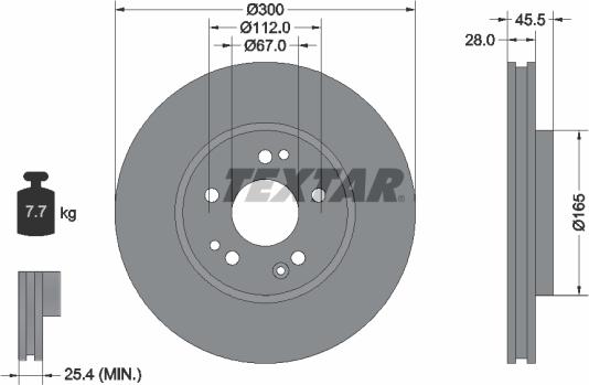 Textar 92057900 - Тормозной диск unicars.by