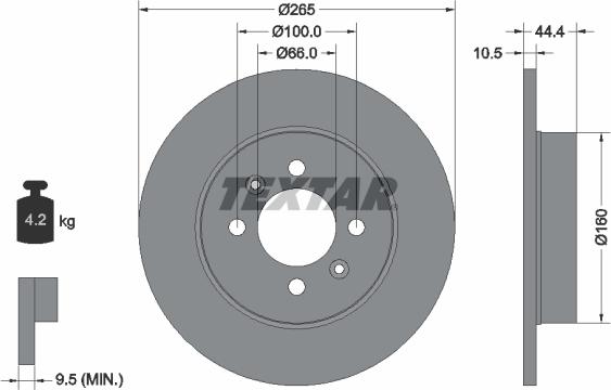 Textar 92064900 - Тормозной диск unicars.by