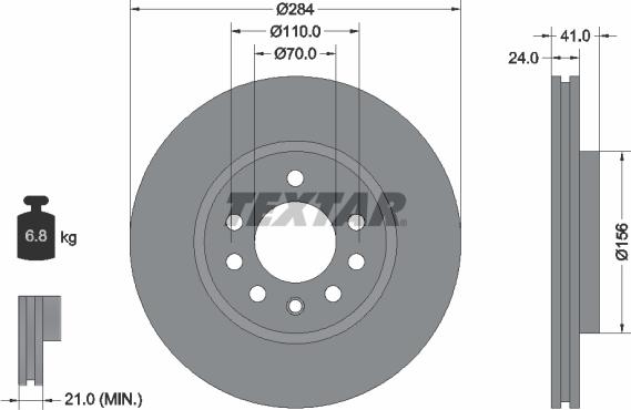 Textar 92066200 - Тормозной диск unicars.by