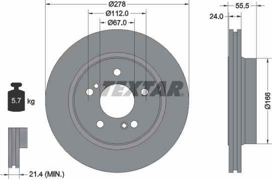 Textar 92060100 - Тормозной диск unicars.by