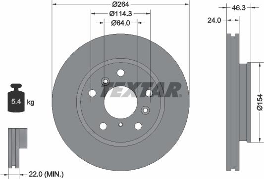 Textar 92061900 - Тормозной диск unicars.by