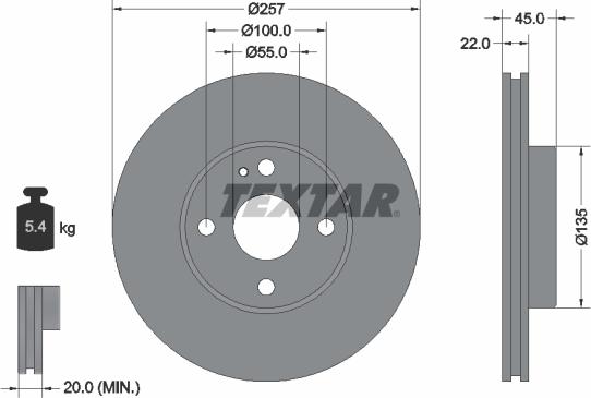 Textar 92061600 - Тормозной диск unicars.by