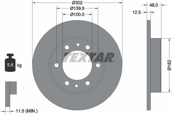 Textar 92063400 - Тормозной диск unicars.by