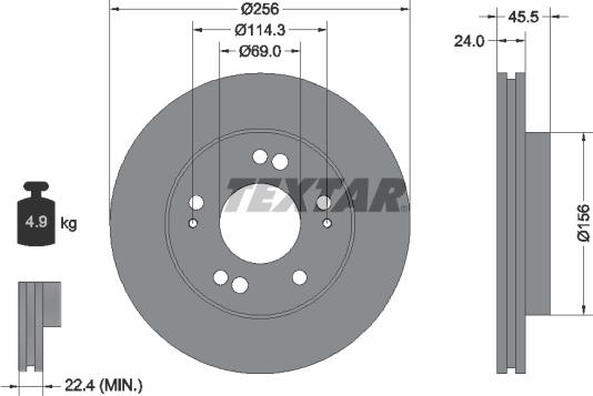 Textar 92063000 - Тормозной диск unicars.by