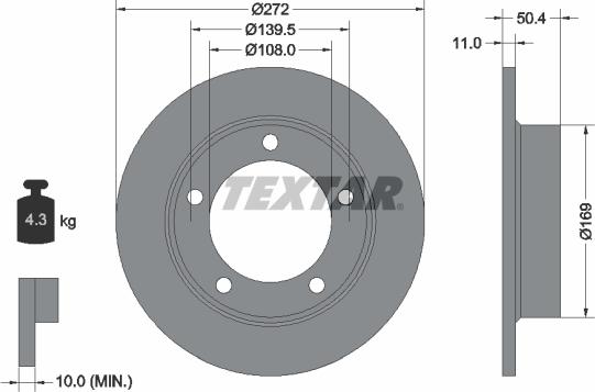 Textar 92019900 - Тормозной диск unicars.by