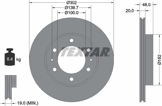 Textar 92080400 - Тормозной диск unicars.by