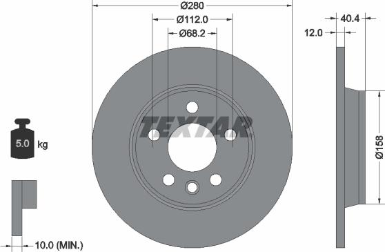 Textar 92083905 - Тормозной диск unicars.by