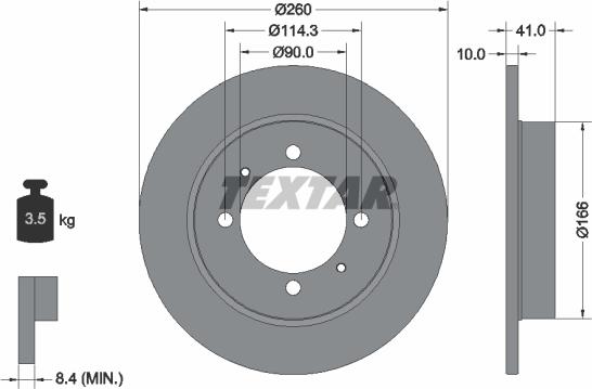 Textar 92083000 - Тормозной диск unicars.by