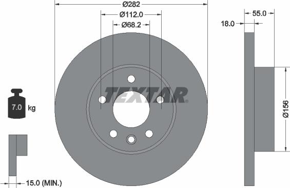 Textar 92083700 - Тормозной диск unicars.by