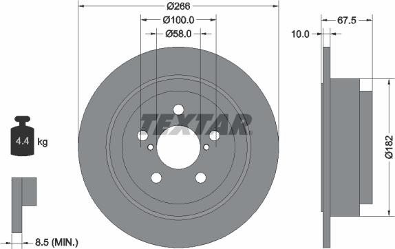 Textar 92082000 - Тормозной диск unicars.by