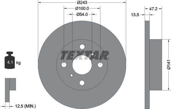 Textar 92036700 - Тормозной диск unicars.by