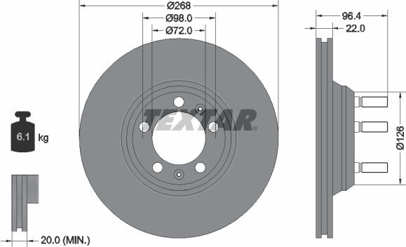 Textar 92033600 - Тормозной диск unicars.by