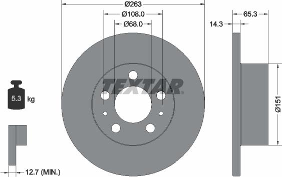 Textar 92021600 - Тормозной диск unicars.by